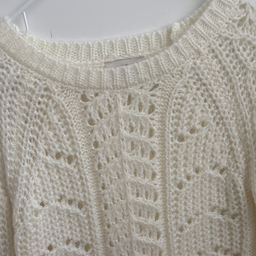 Women's Cream Knit Sweater - Picture 6 of 8